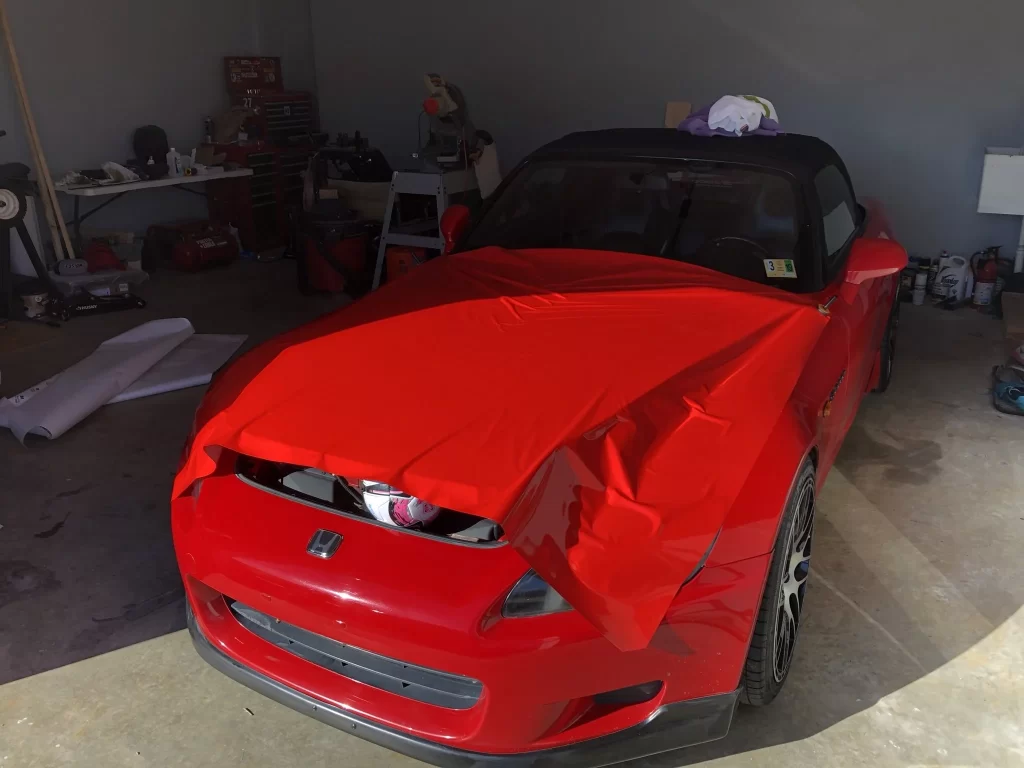 car wrap color hot rod red