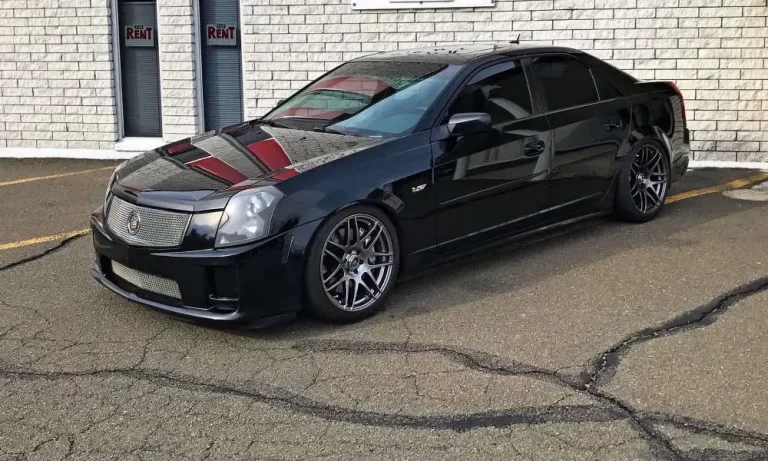 a black cadillac cts-v sports sedan