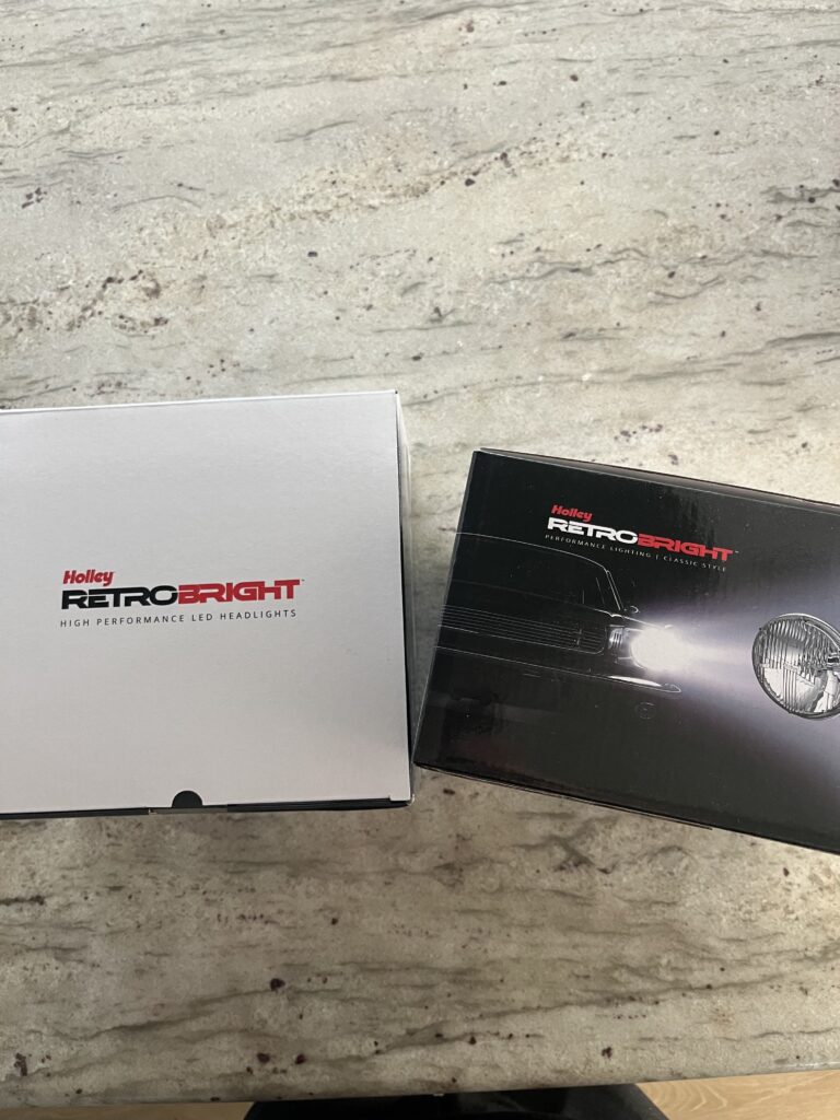 Holley Retrobright LED headlights brand new in their packaging