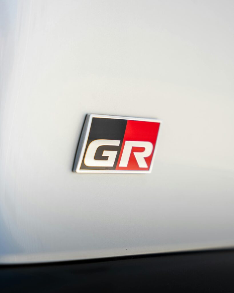 The GR symbol showing the world the Toyota racing division is here for the street.