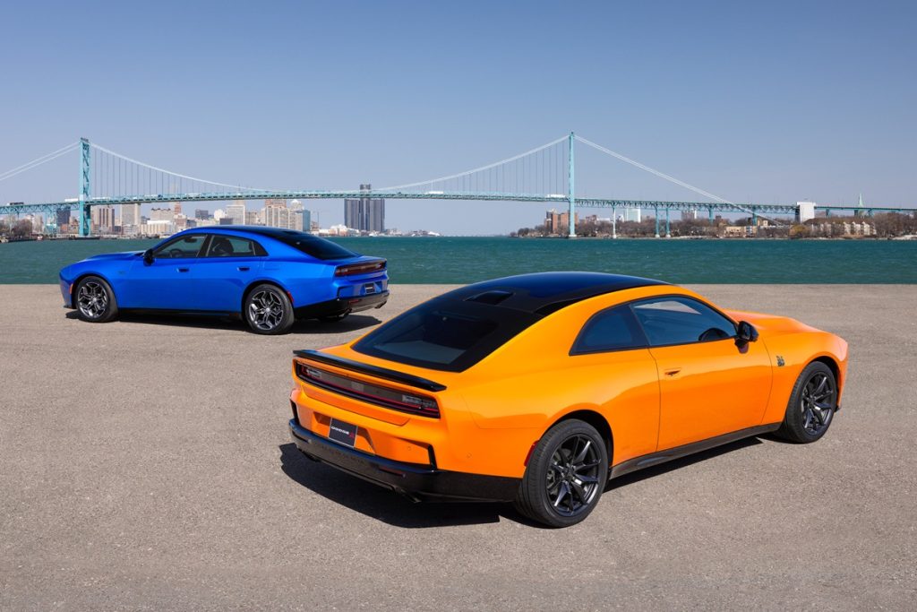 2026 Dodge Charger four door and two door models highlighting the car.